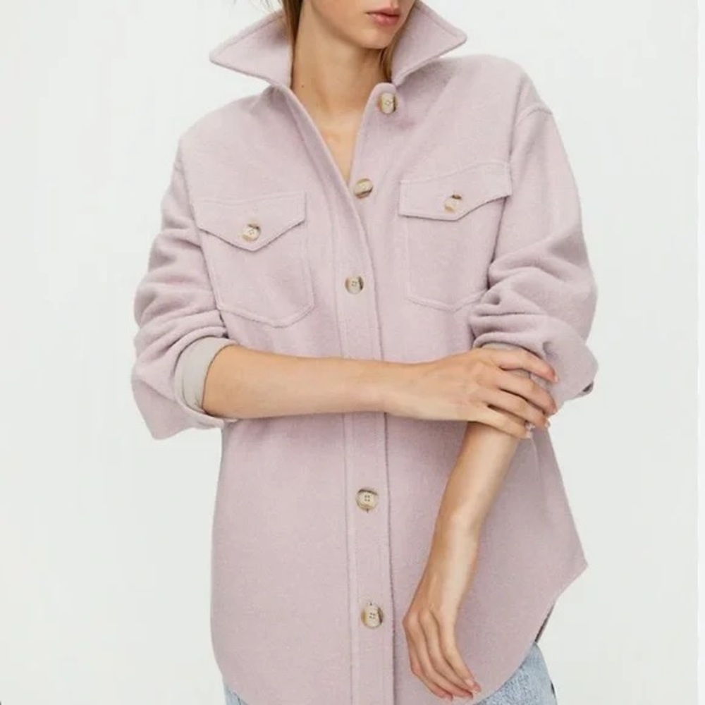Women's Light Purple Button-Up Jacket